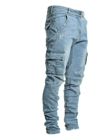 Carter Men's Cargo Pants | Slim Fit, Urban Style, Black Cargo Trousers 0