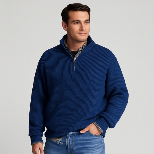 Carter Men's Half Zip Pullover Sweater | Textured Knit, Casual 0