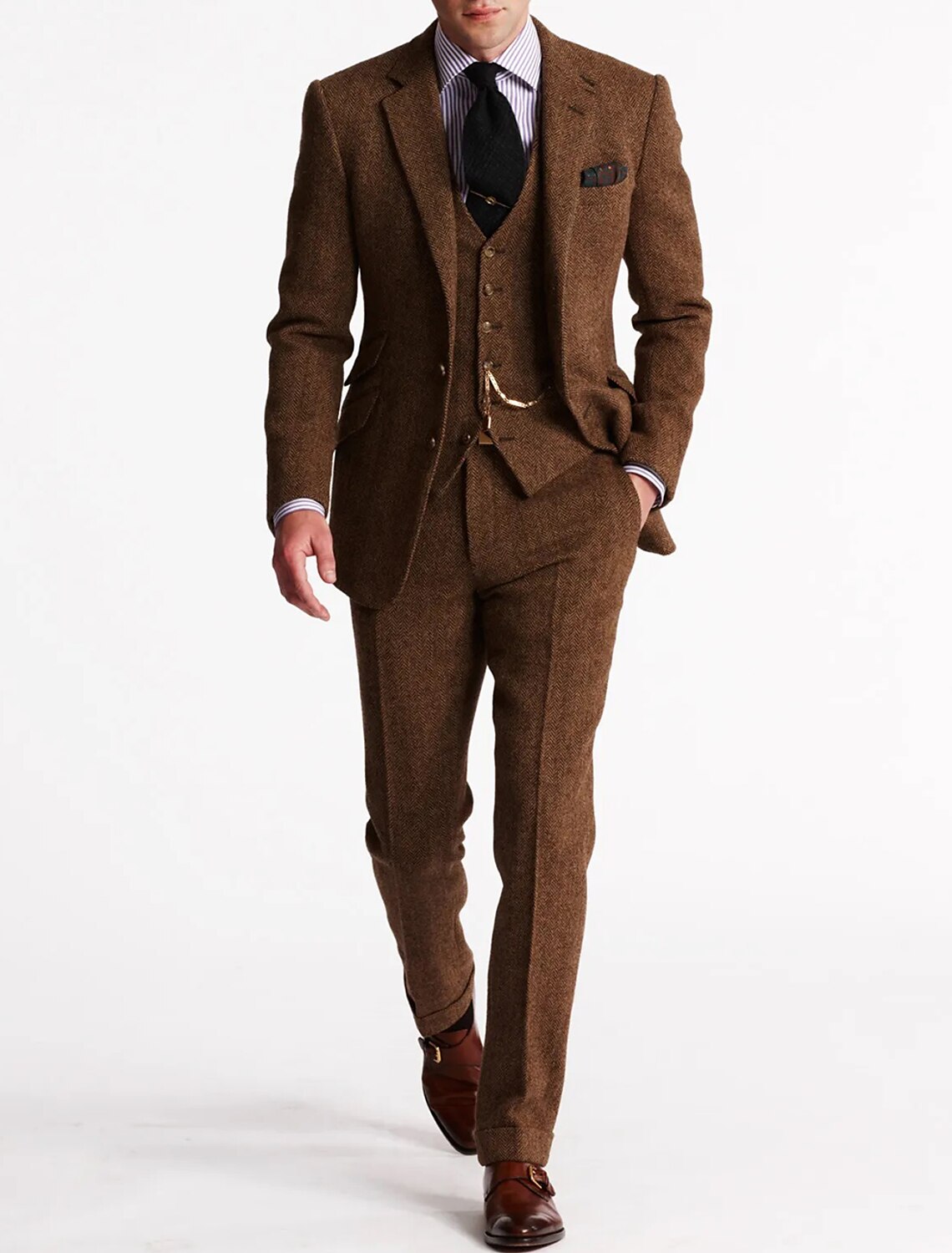 Carter Men's Three-Piece Suit | Classic Black Wedding Suit for Men 0