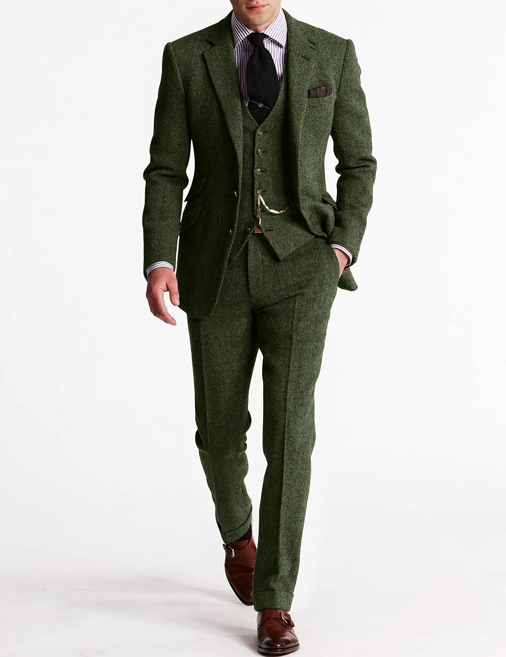 Carter Men's Three-Piece Suit | Classic Black Wedding Suit for Men 1