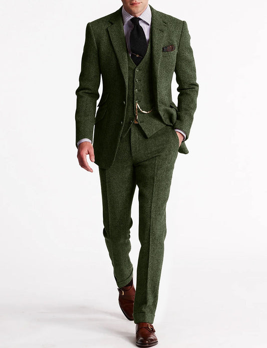 Carter Men's Three-Piece Suit | Classic Black Wedding Suit for Men 1