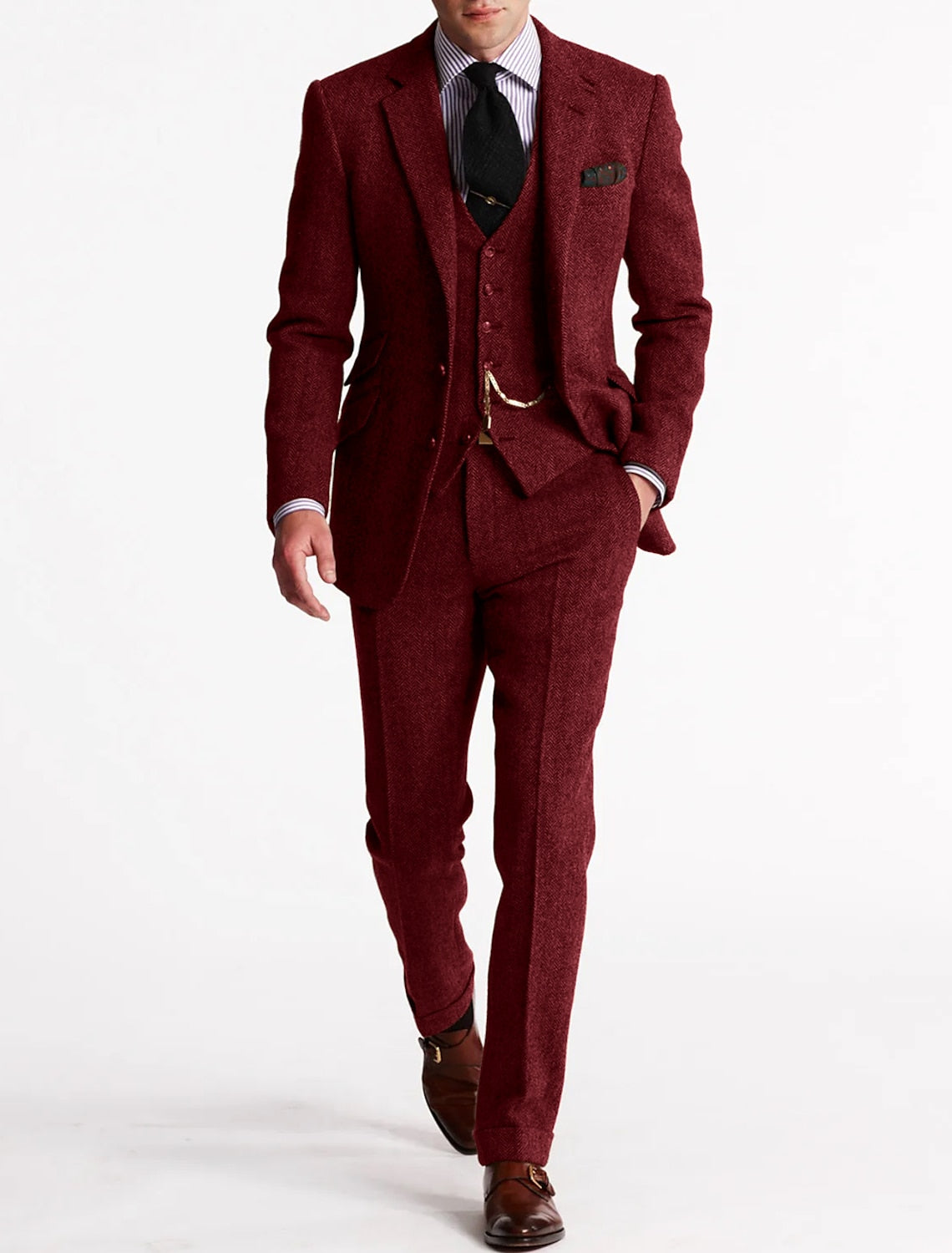 Carter Men's Three-Piece Suit | Classic Black Wedding Suit for Men 2