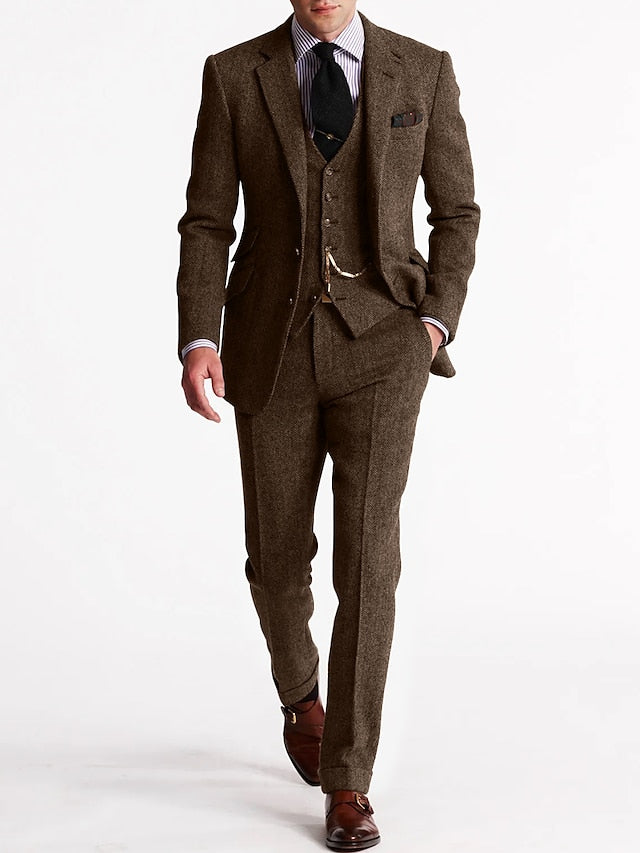 Carter Men's Three-Piece Suit | Classic Black Wedding Suit for Men 3