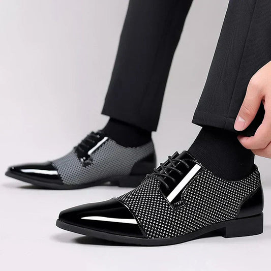 Carter Men's Winter Business Shoes | Glossy Leather Finish 0