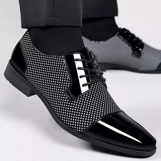 Carter Men's Winter Business Shoes | Glossy Leather Finish 1