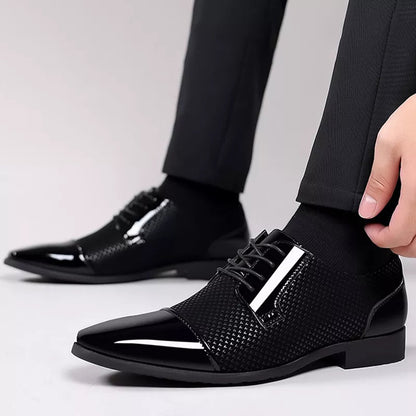 Carter Men's Winter Business Shoes | Glossy Leather Finish 2