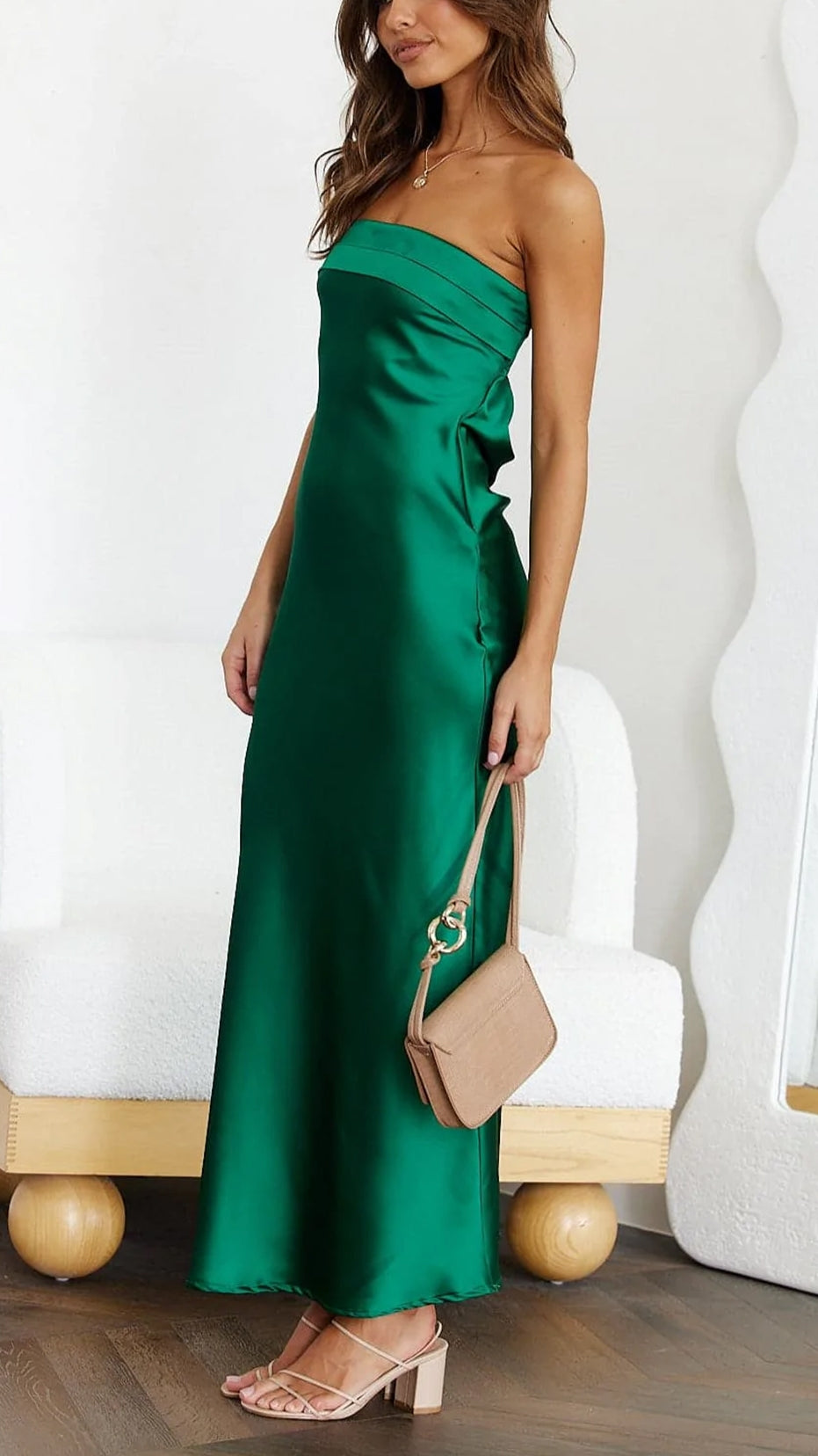 Catherine Women's Maxi Dress | Luxurious Satin, Elegant Formal Gown 7