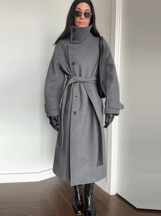 Catherine Women's Trench Coat | Long Design with Defined Waist Belt 0