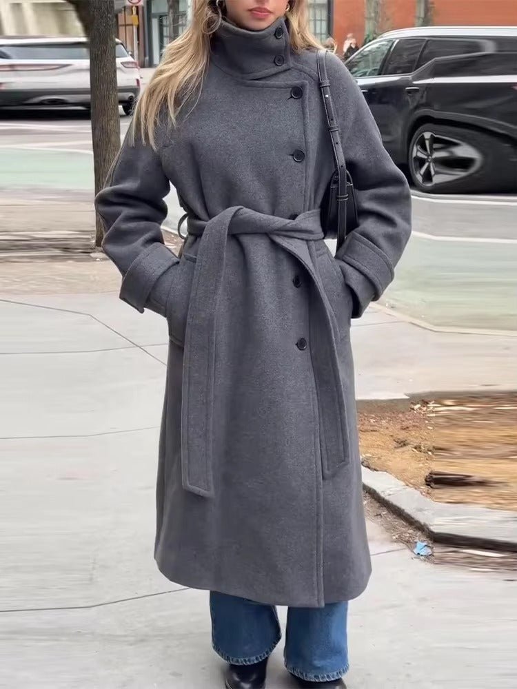 Catherine Women's Trench Coat | Long Design with Defined Waist Belt 1
