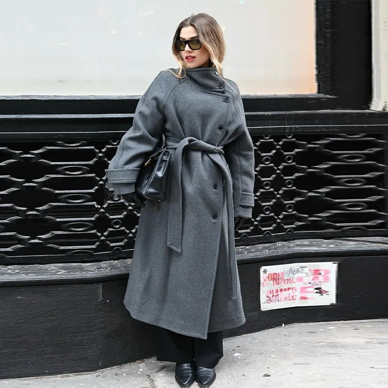 Catherine Women's Trench Coat | Long Design with Defined Waist Belt 3