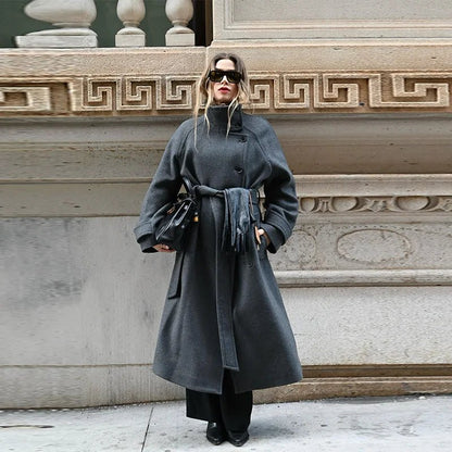 Catherine Women's Trench Coat | Long Design with Defined Waist Belt 4
