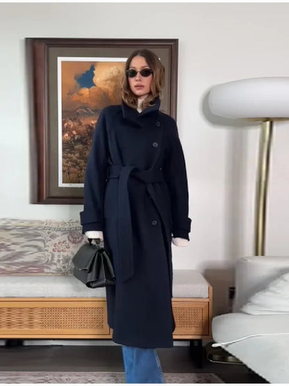 Catherine Women's Trench Coat | Long Design with Defined Waist Belt 6