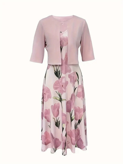 Cathy Women's Maxi Dress Set | Floral Print, Elegant Design 1