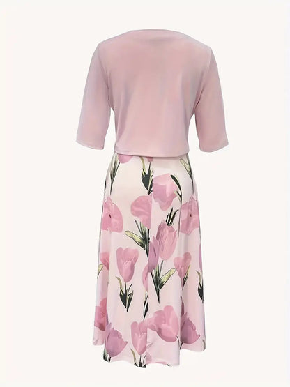 Cathy Women's Maxi Dress Set | Floral Print, Elegant Design 2