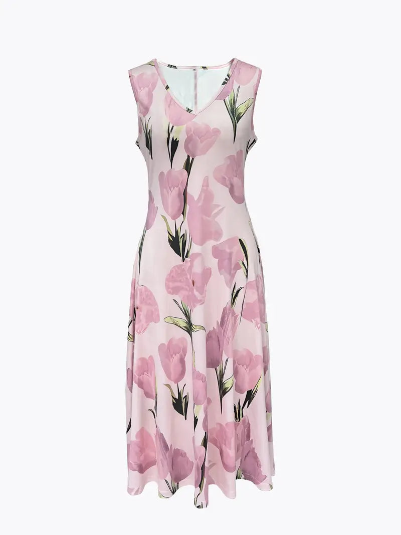 Cathy Women's Maxi Dress Set | Floral Print, Elegant Design 3