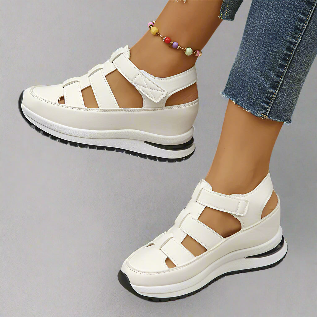 Cathy Women's Sneakers | Breathable Cutout Platform Design 1