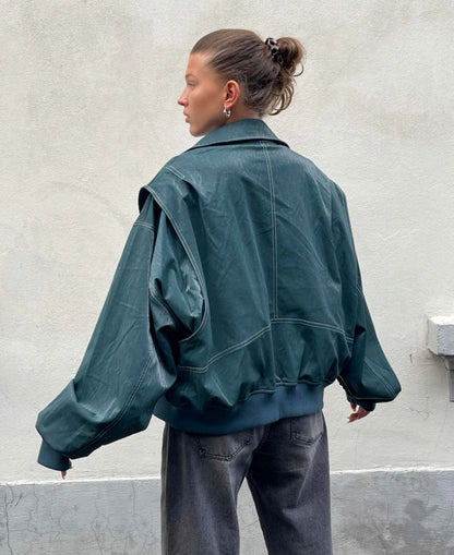 Celia Women's Oversized Jacket | Zip Fastening, Relaxed Fit 7