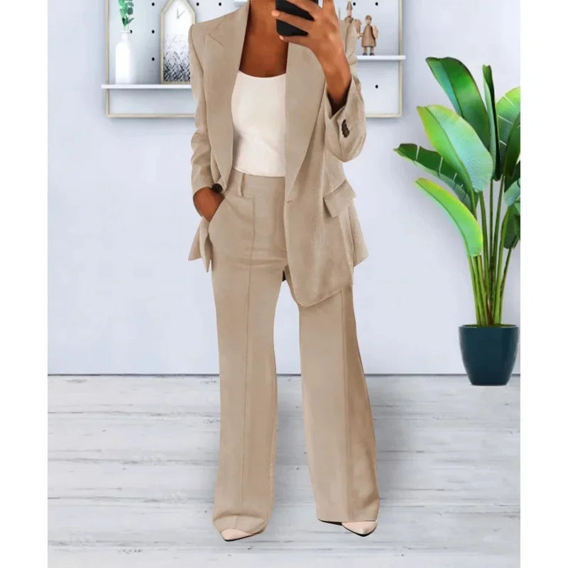 Celine Women's Suit | Tailored Blazer & Trousers, Elegant Pant Suit Set 0