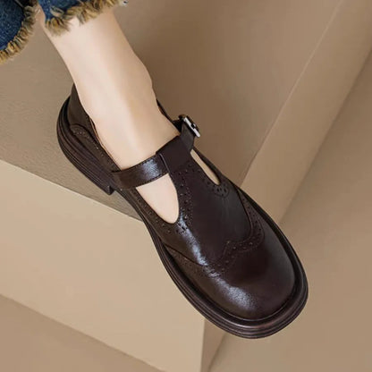 Clara Women's T-Strap Shoes | Classic Leather, Vintage-Inspired Comfort 2