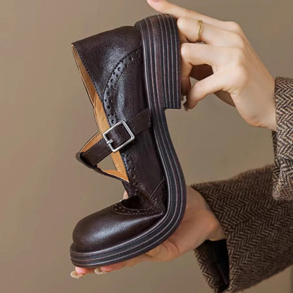 Clara Women's T-Strap Shoes | Classic Leather, Vintage-Inspired Comfort 3
