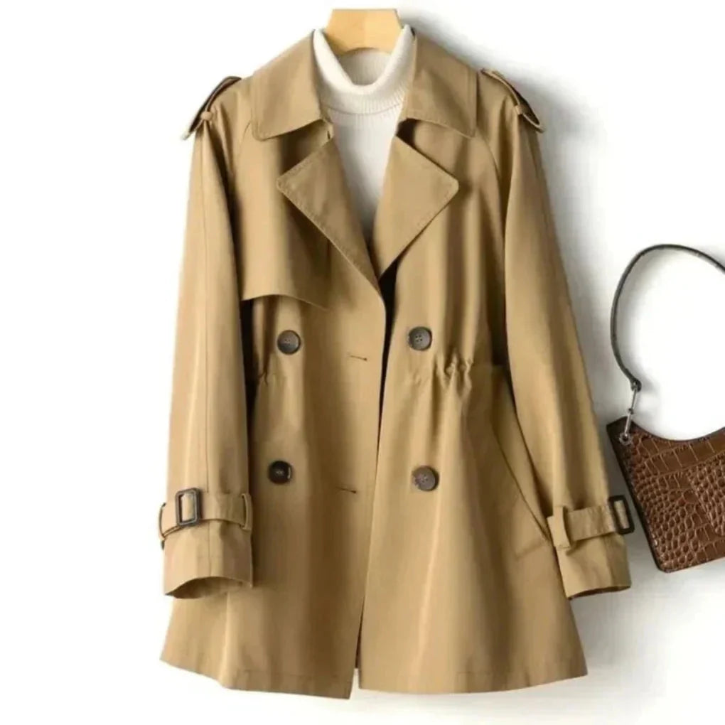 Clara Women's Trench Coat | Double-Breasted, Adjustable Belt 2
