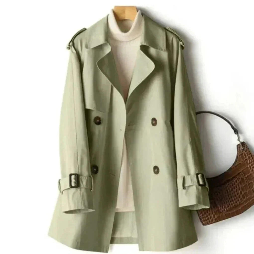 Clara Women's Trench Coat | Double-Breasted, Adjustable Belt 3