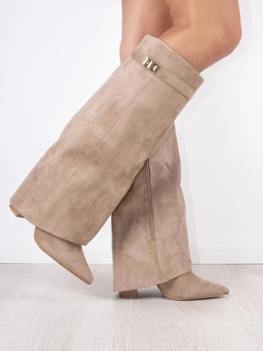 Cleo Women's Black Heel Boots | Premium Leather, Wide Leg Design 2
