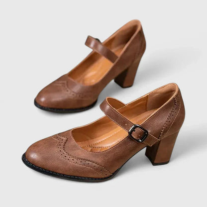 Cleo Women's Black Heels | Classic Mary Jane Design, Comfortable Fit 2