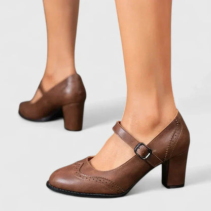Cleo Women's Black Heels | Classic Mary Jane Design, Comfortable Fit 7