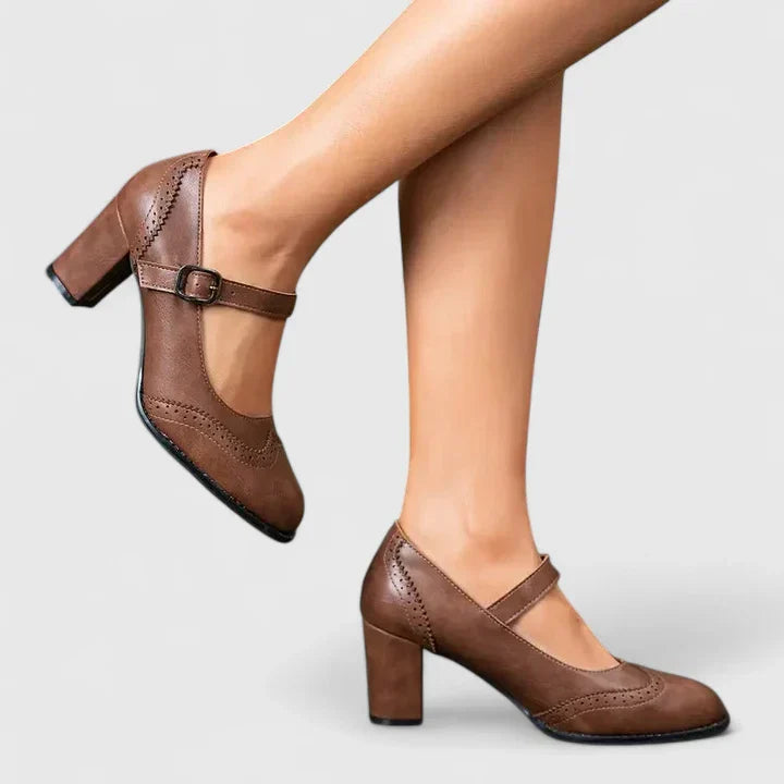 Cleo Women's Black Heels | Classic Mary Jane Design, Comfortable Fit 8