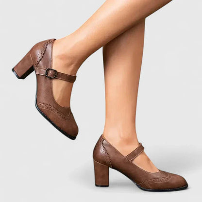 Cleo Women's Black Heels | Classic Mary Jane Design, Comfortable Fit 8