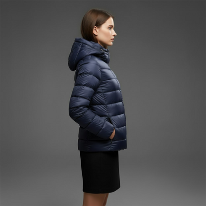 Cleo Women's Black Puffer Jacket | Ultra-Light Insulation, Stylish Winter Coat 0