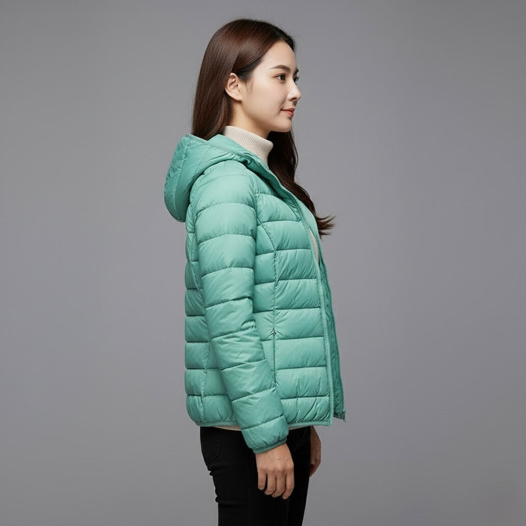 Cleo Women's Black Puffer Jacket | Ultra-Light Insulation, Stylish Winter Coat 13