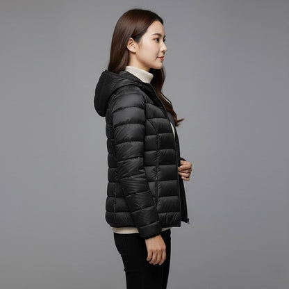 Cleo Women's Black Puffer Jacket | Ultra-Light Insulation, Stylish Winter Coat 15