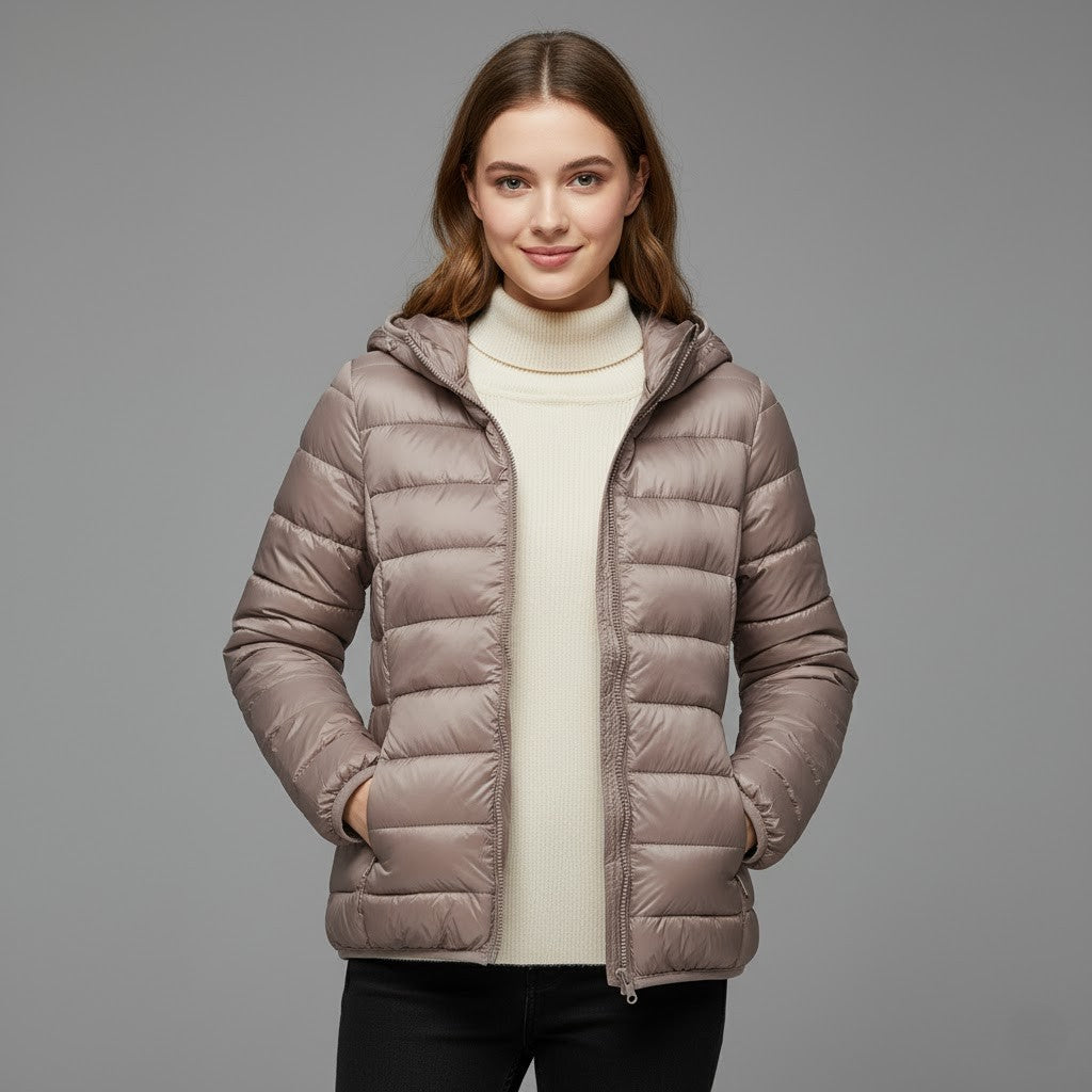 Cleo Women's Black Puffer Jacket | Ultra-Light Insulation, Stylish Winter Coat 16