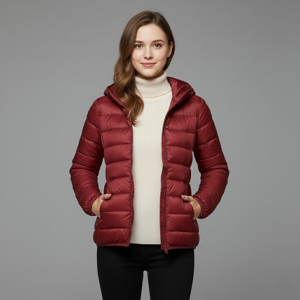 Cleo Women's Black Puffer Jacket | Ultra-Light Insulation, Stylish Winter Coat 17