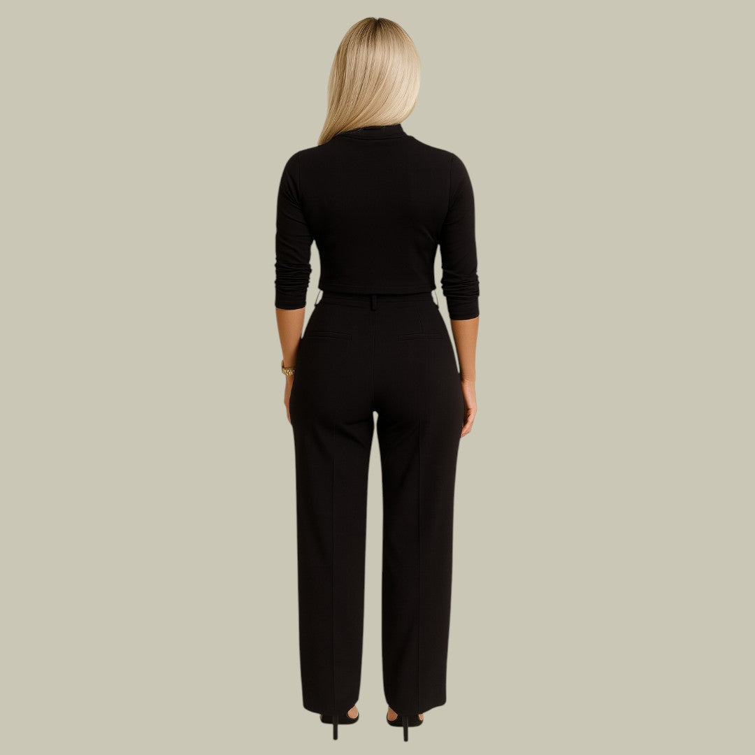 Cleo Women's Lounge Sets | Chic Cropped Top & Wide-Leg Trousers 2