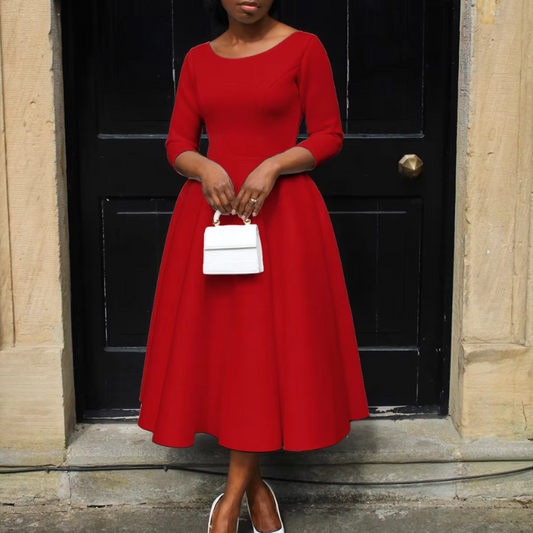 Cleo Women's Midi Dress | Classic A-Line for Weddings 0