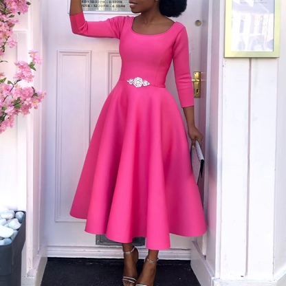 Cleo Women's Midi Dress | Classic A-Line for Weddings 4