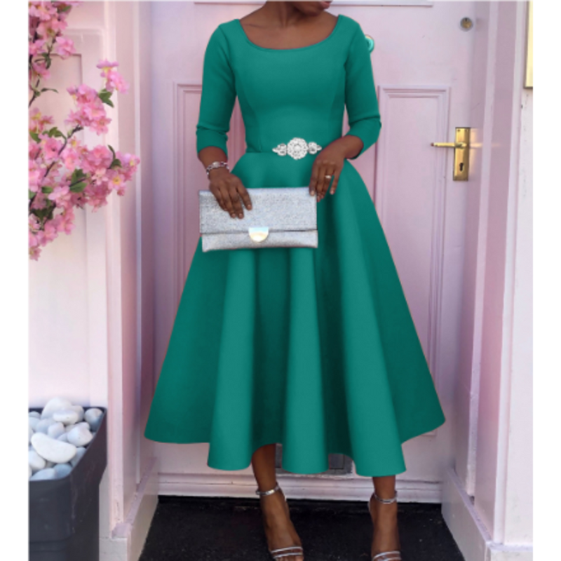 Cleo Women's Midi Dress | Classic A-Line for Weddings 8