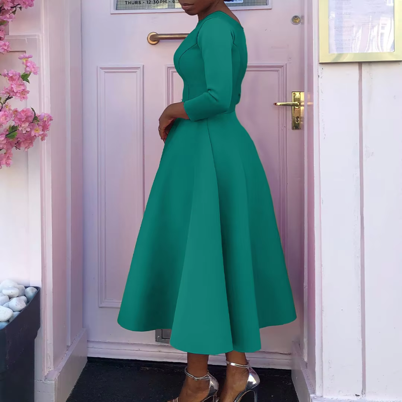 Cleo Women's Midi Dress | Classic A-Line for Weddings 9