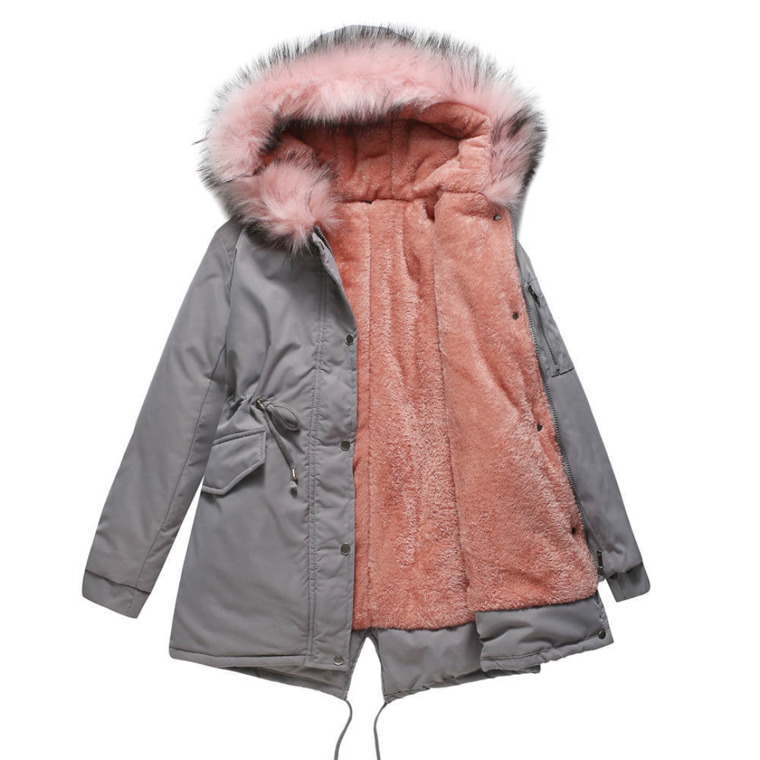 Cleo Women's Parka Jacket | Insulated Faux Fur Hood, Stylish Winter Coat 3