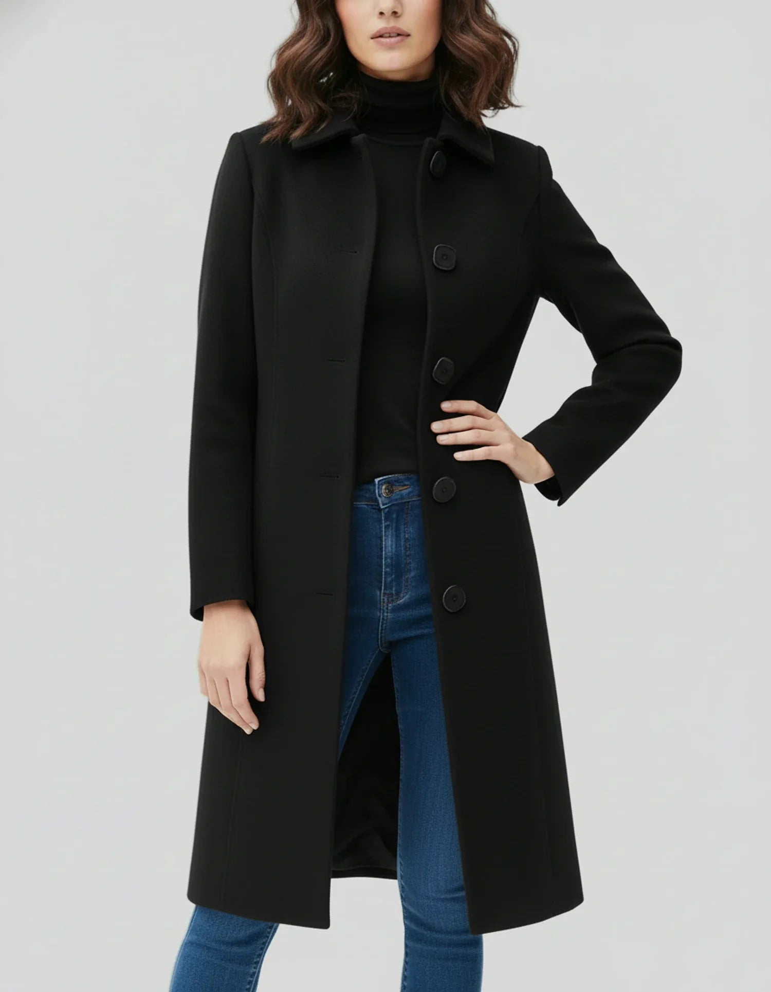 Cleo Women's Trench Coat | Classic Single-Breasted Design for Winter 1