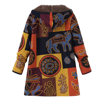 Cleo Women's Winter Coat | Floral Print with Hood, Stylish and Warm 10