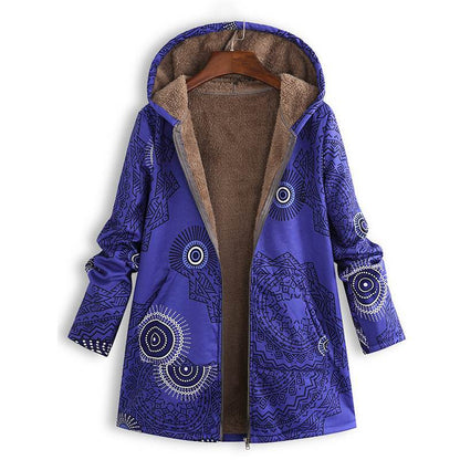 Cleo Women's Winter Coat | Floral Print with Hood, Stylish and Warm 4