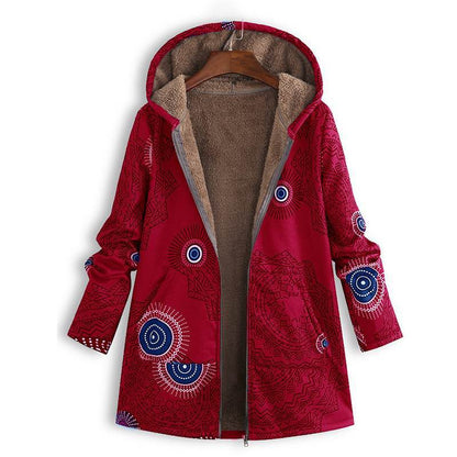 Cleo Women's Winter Coat | Floral Print with Hood, Stylish and Warm 5