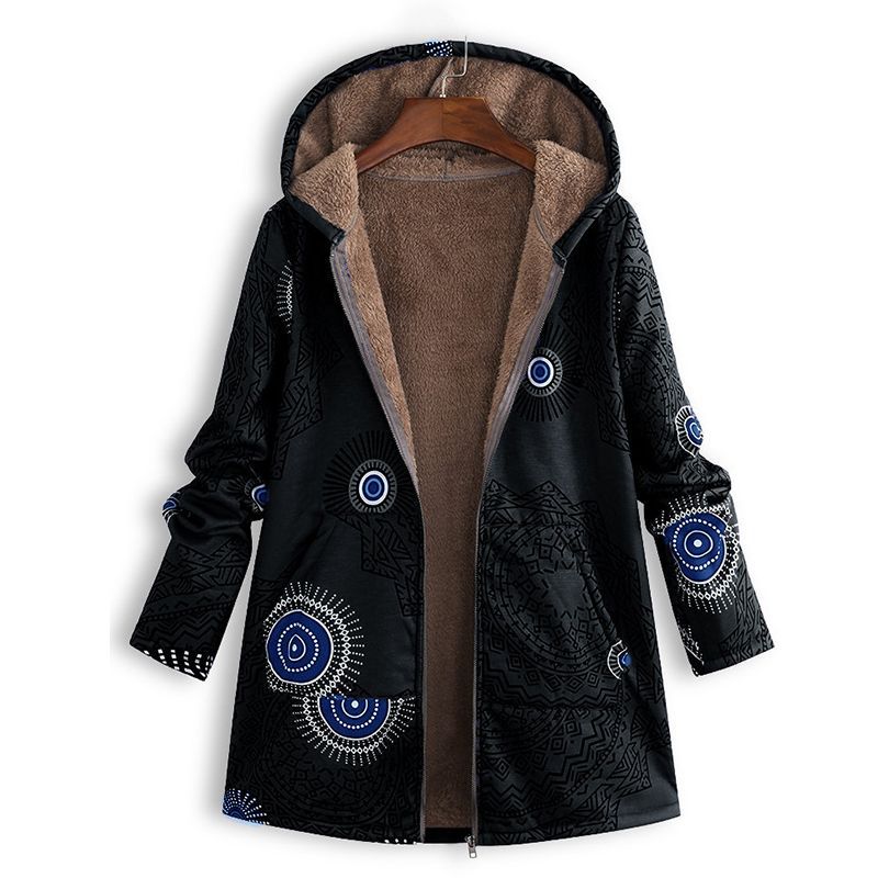 Cleo Women's Winter Coat | Floral Print with Hood, Stylish and Warm 6