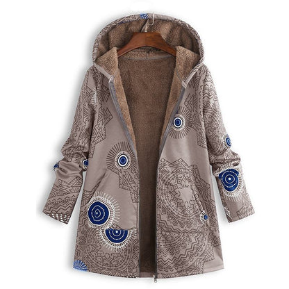 Cleo Women's Winter Coat | Floral Print with Hood, Stylish and Warm 8