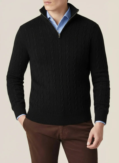 Cody Men's Half Zip Sweater | Cable Knit, Spring Essential 0