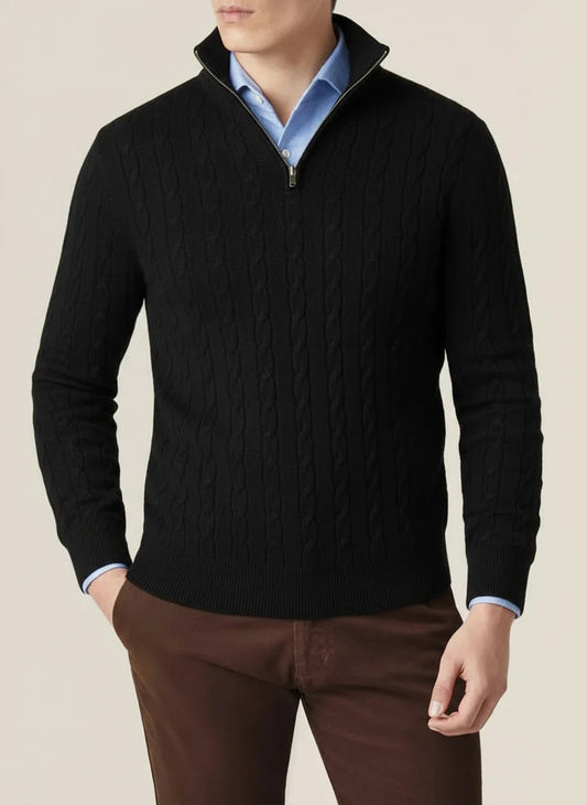 Cody Men's Half Zip Sweater | Cable Knit, Spring Essential 0